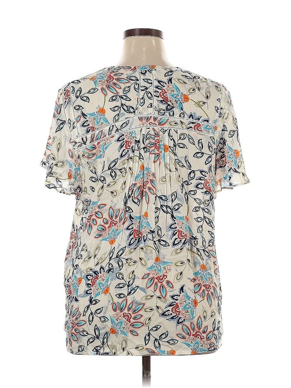 Daniel Rainn Floral Print Top; 100% Rayon; Size XL; Flowy; EUC - Picture 2 of 3